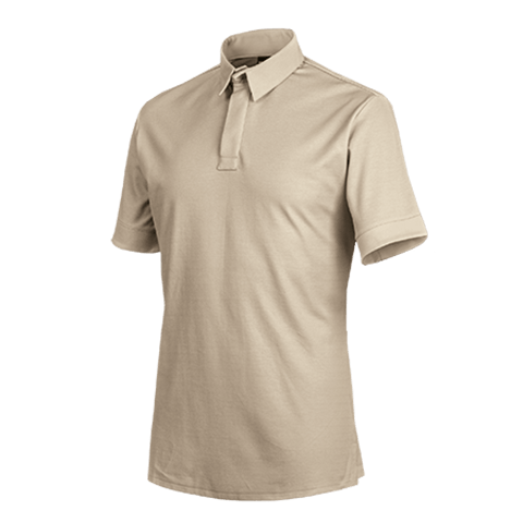 Polo de cuisine OXO Courtes Beige T2 - UE L-50/52 - US 39/42 - Clement Design - Polo pour homme - OXO BEIGE MC TL - La Guilde Culinaire