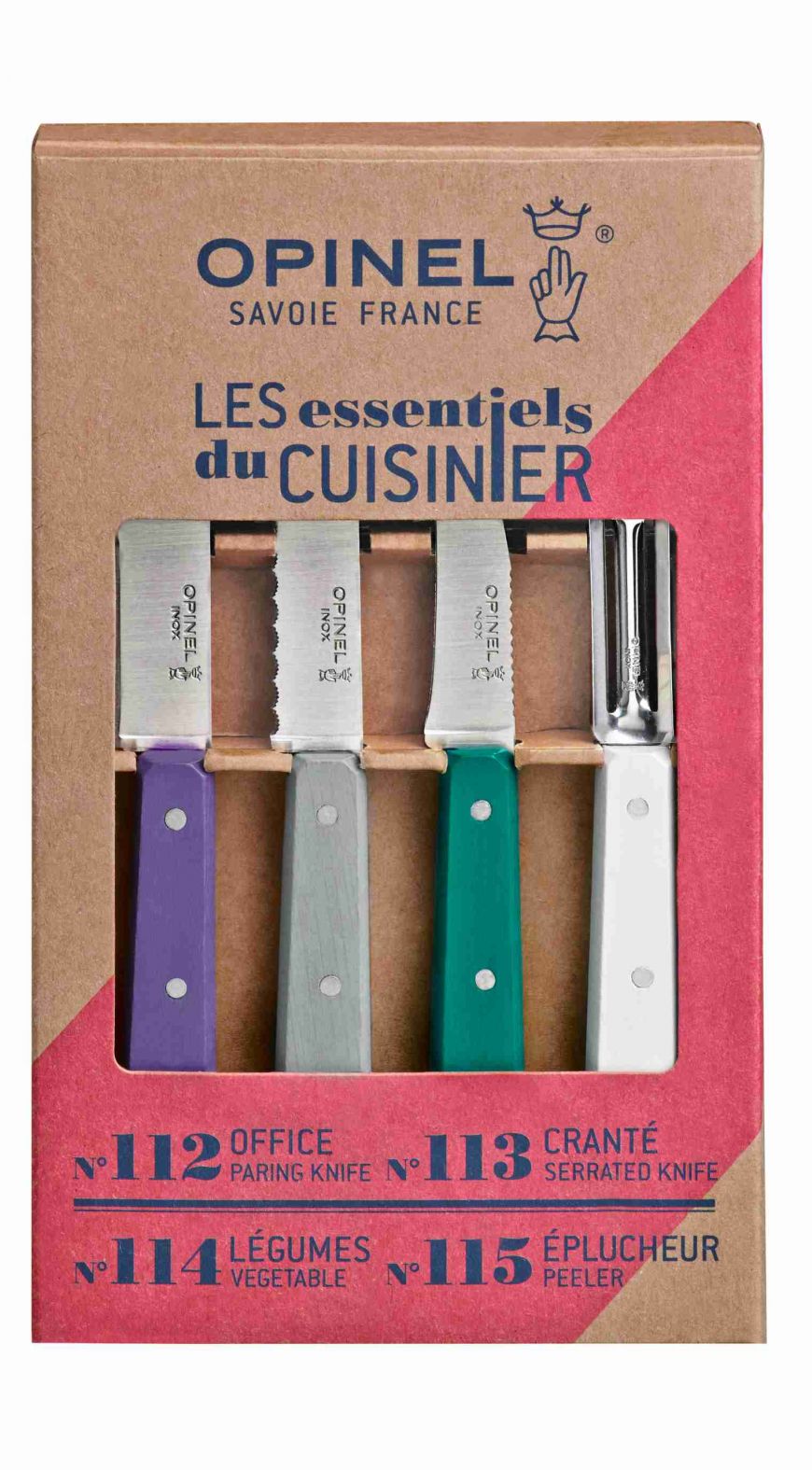 Opinel - Les essentiels du cuisinier (Art Déco)    - Opinel - Ensemble de couteaux - 