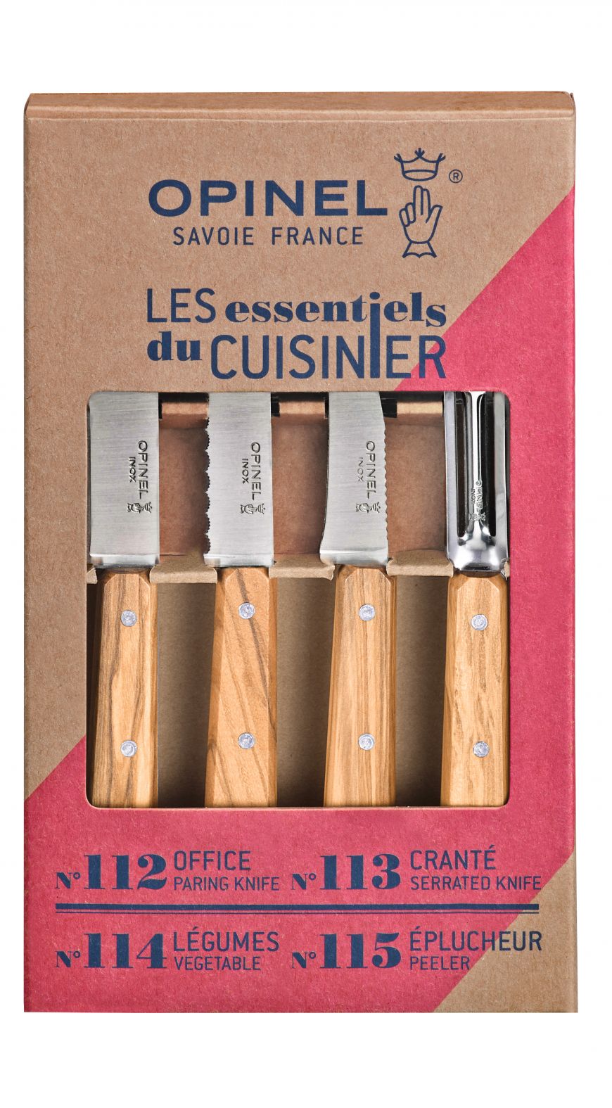 Opinel - Les essentiels du cuisinier (Olivier)    - Opinel - Couteau de cuisine - 