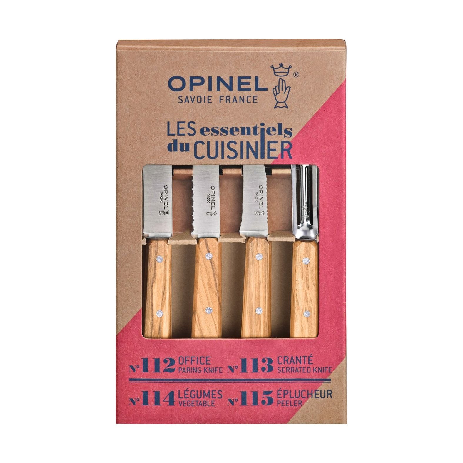 Opinel - Les essentiels du cuisinier (Olivier) - Opinel - Ensemble de couteaux - - La Guilde Culinaire