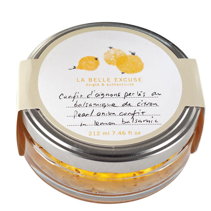 Confit d'oignons perlés au balsamique de citron 212 ml    - La Belle Excuse - Confit - 