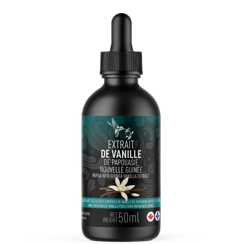 Extrait de vanille Tahitensis de Papouasie Nouvelle-Guinée 50 ml - Colibri Vanille - Vanille - 628634186060 - La Guilde Culinaire