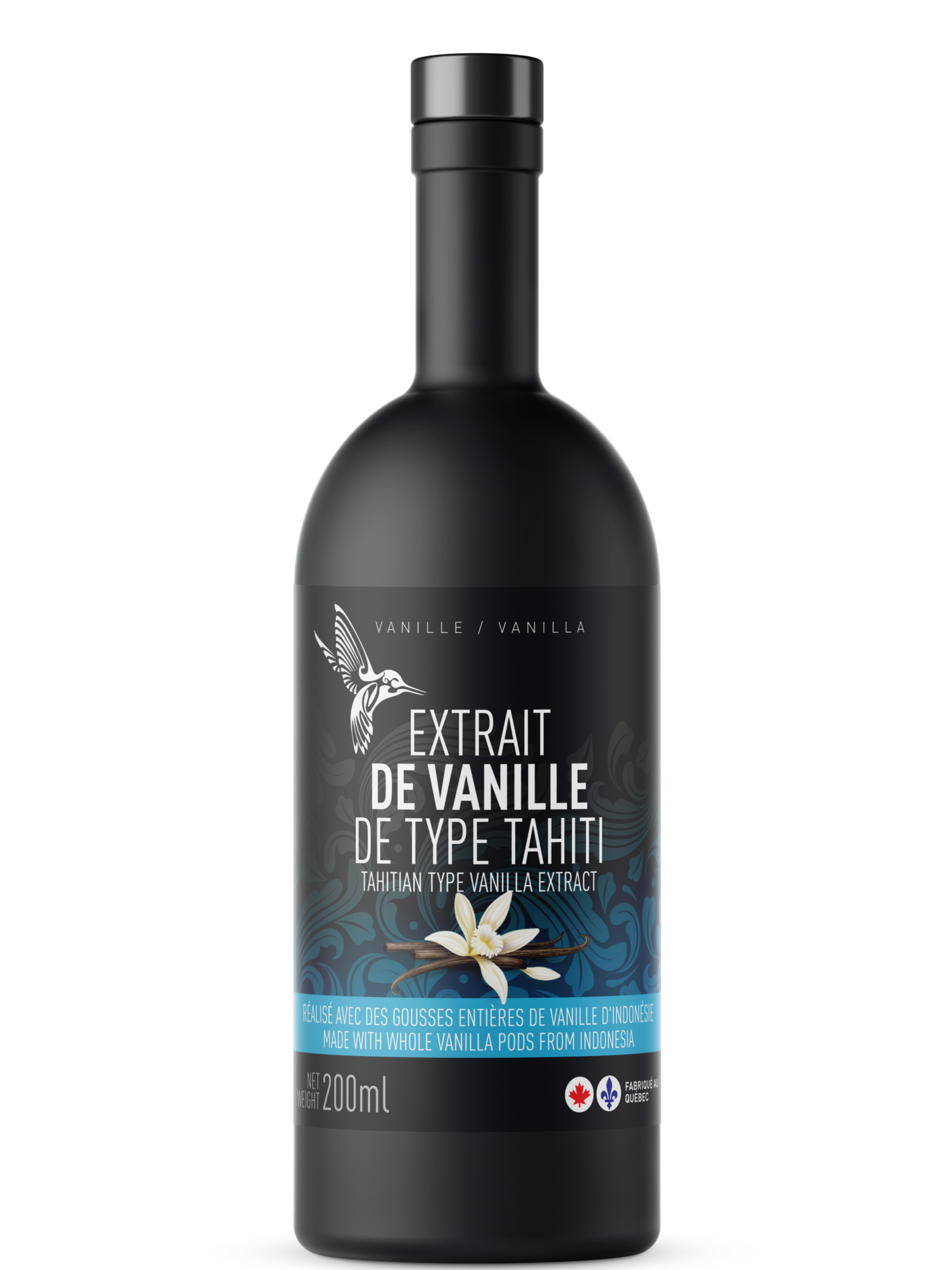 Extrait de vanille Tahitensis d'Indonésie 200 ml   - Colibri Vanille - Vanille - 628634186572