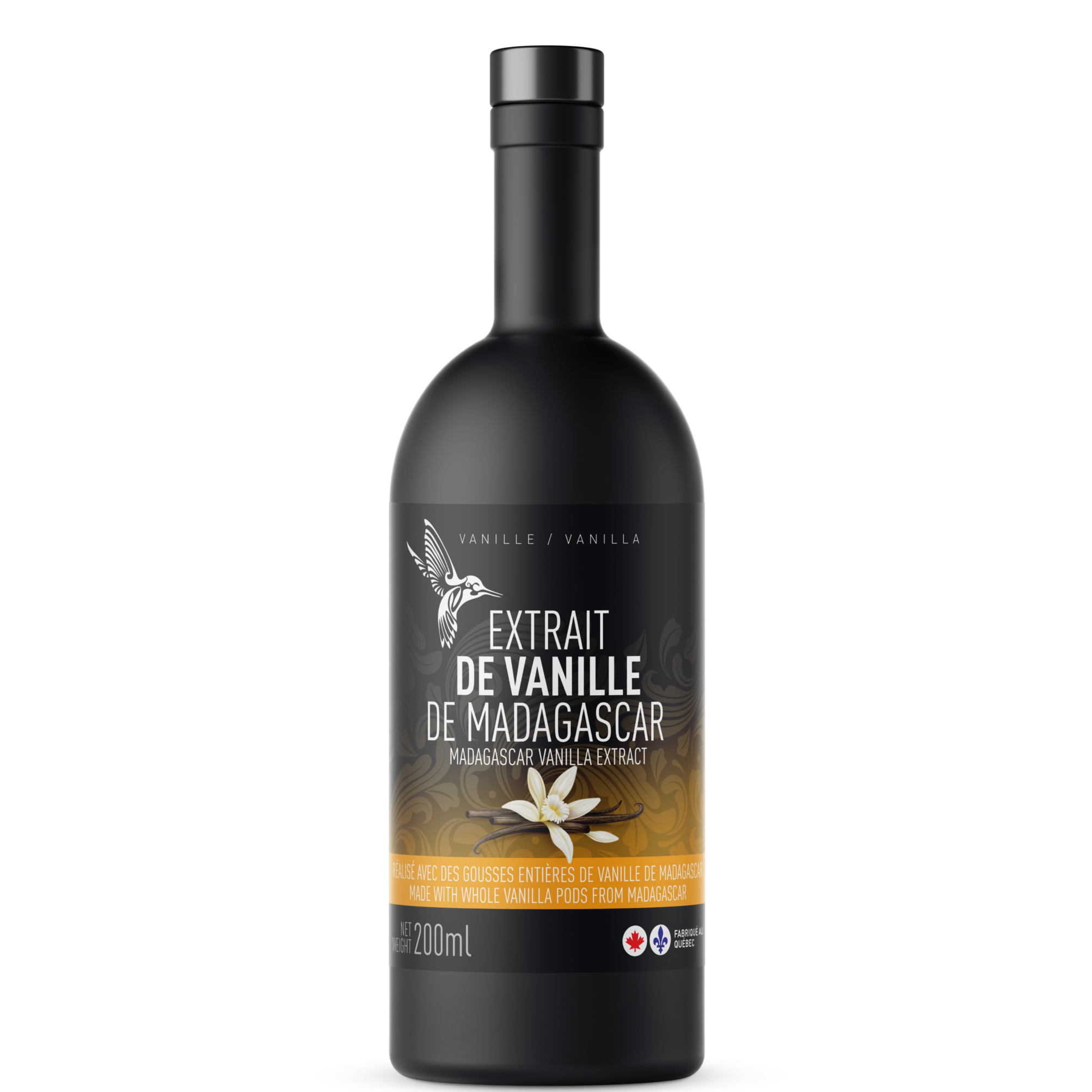 Extrait de vanille de Madagascar (Bourbon) 200 ml - Colibri Vanille - Vanille - 628634186374 - La Guilde Culinaire