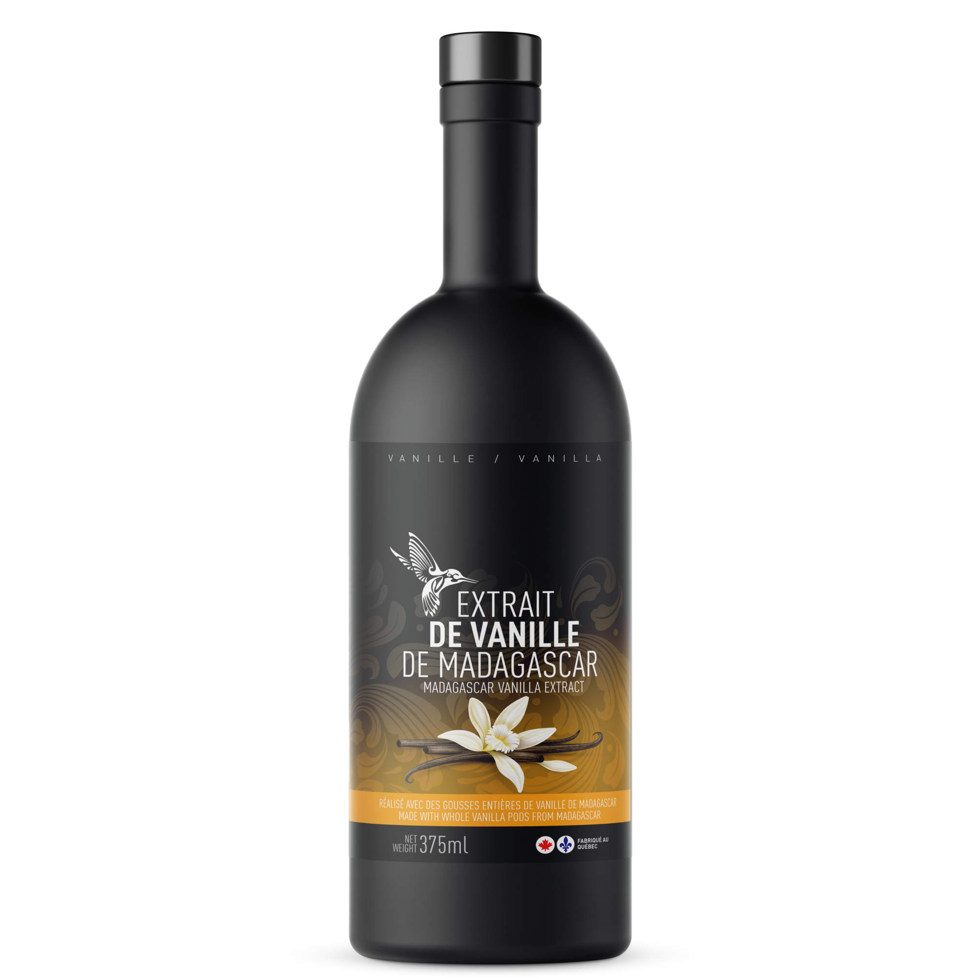 Extrait de vanille de Madagascar (Bourbon) 375 ml - Colibri Vanille - Vanille - 628634186305 - La Guilde Culinaire