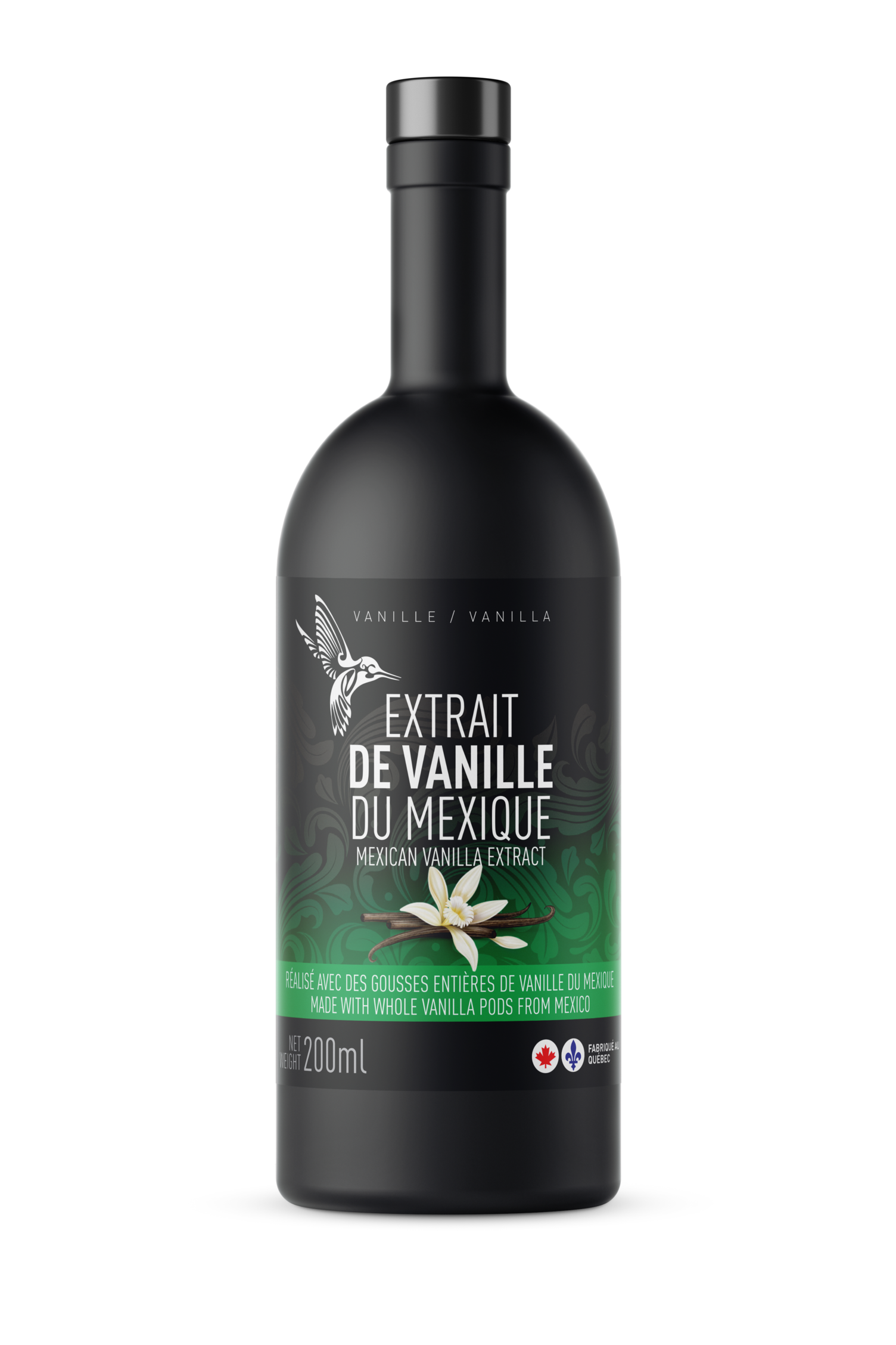 Extrait de vanille du Mexique 200 ml   - Colibri Vanille - Vanille - 628634186473