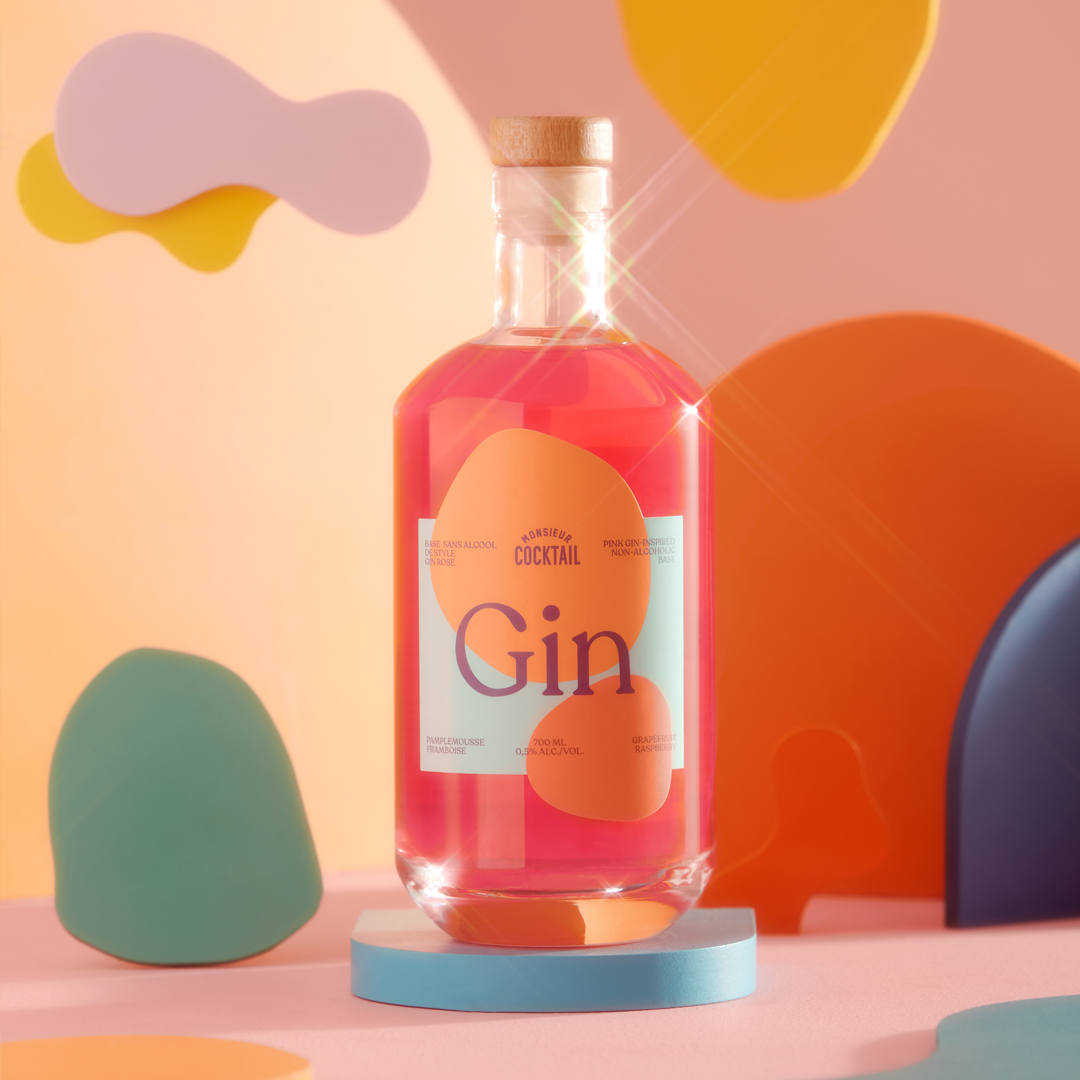 Gin Rose - Sans Alcool    - Monsieur Cocktail - Spiritueux sans alcool - 