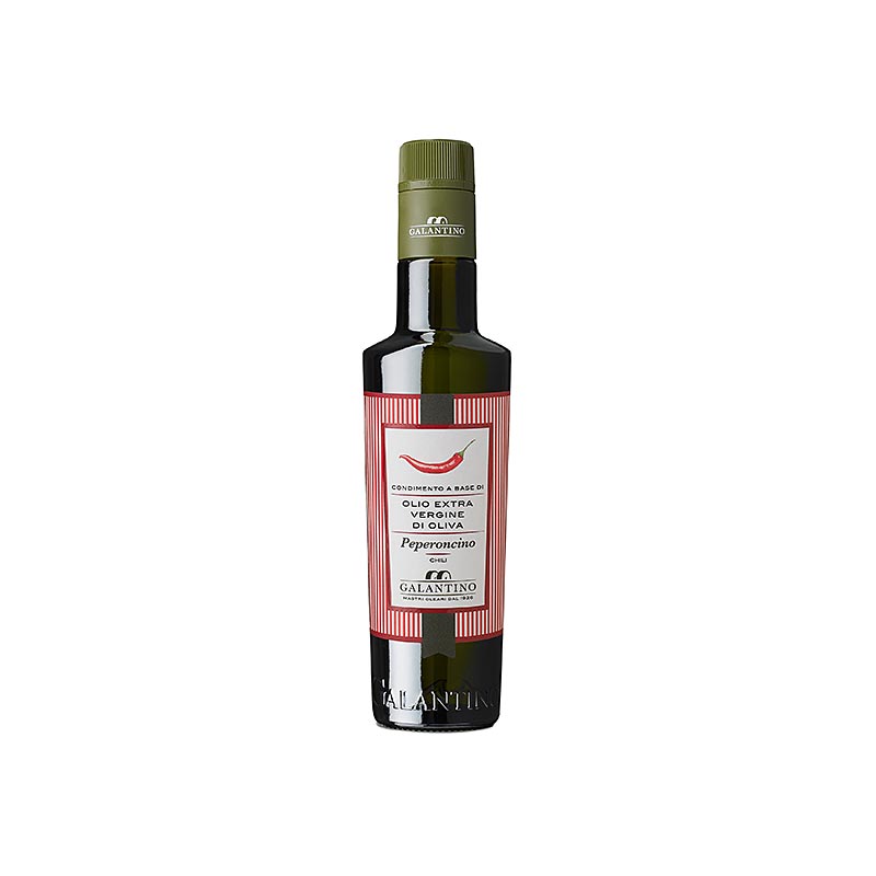 Huile d'olive extra vierge au Peperoncino 250ml Galantino Bouteille 250 ml - Galantino - Huile d'olive - GP250 - La Guilde Culinaire