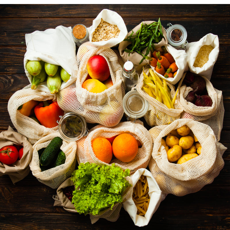 Sacs à provisions en coton maille (3 unités) * - Danesco - Sac à épicerie - - La Guilde Culinaire