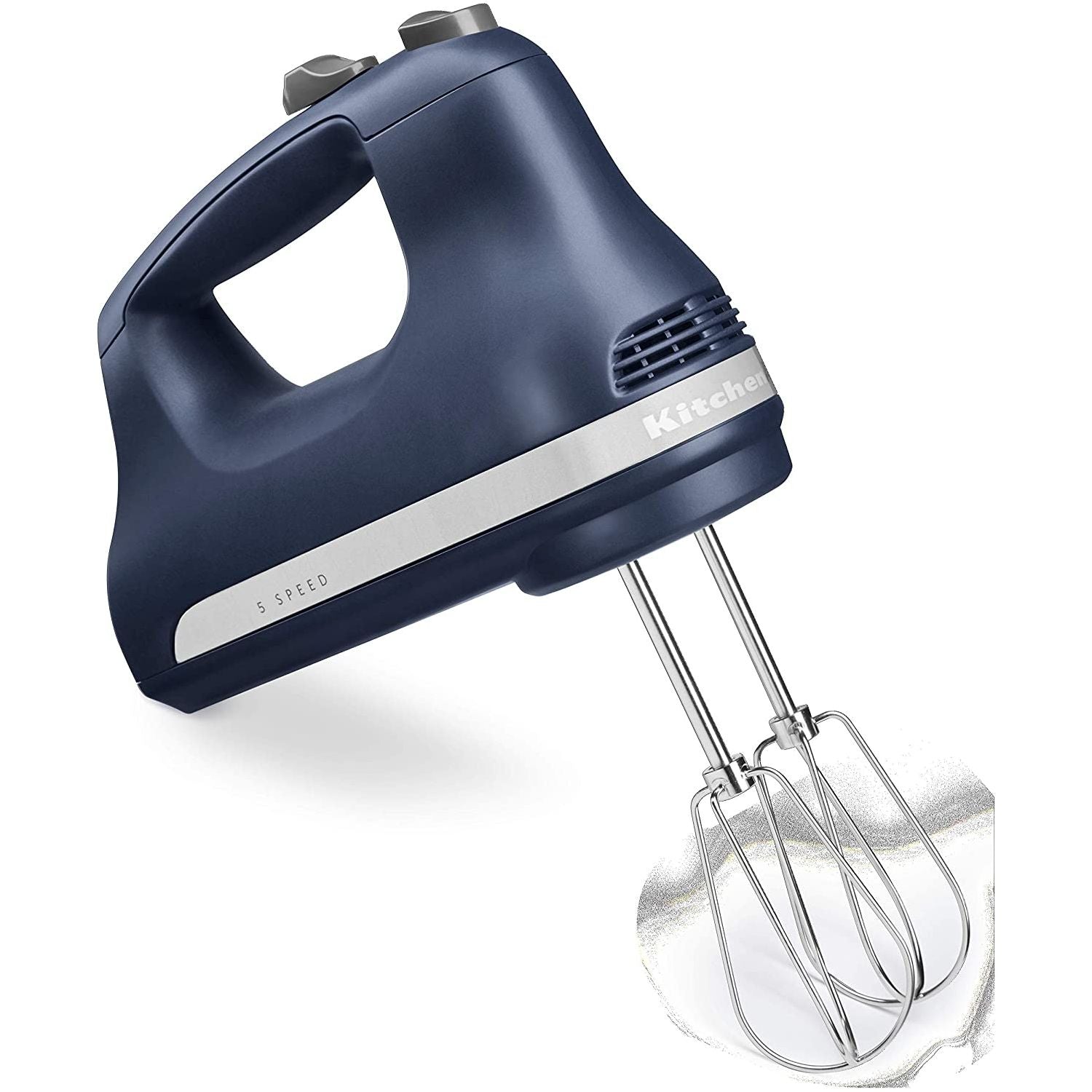 Batteur à main Ultra Power 5 vitesses Bleu Encre Mat - Kitchenaid - Batteur à main - KHM512IB - La Guilde Culinaire