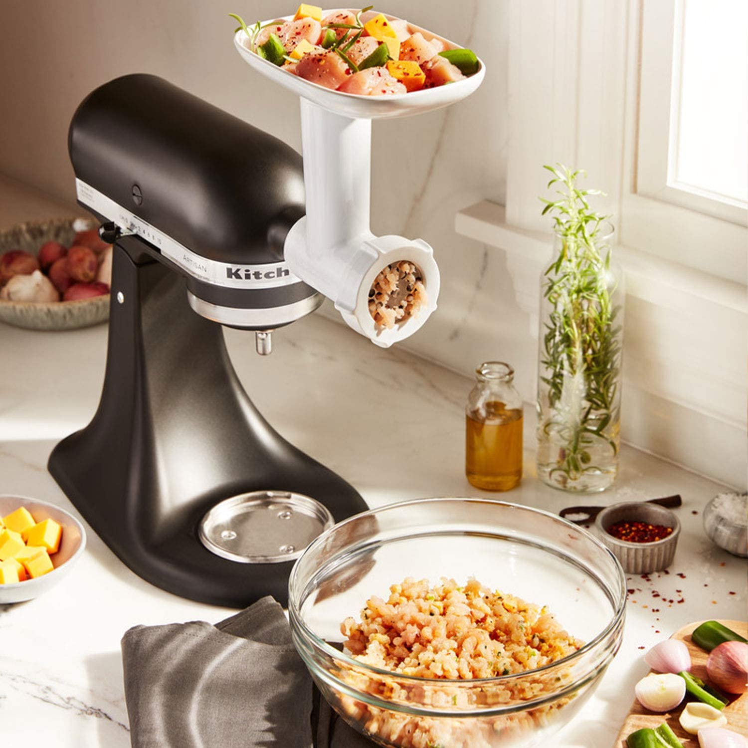 Accessoire Hachoir pour batteur sur socle KitchenAid - Kitchenaid - Hachoir - - La Guilde Culinaire