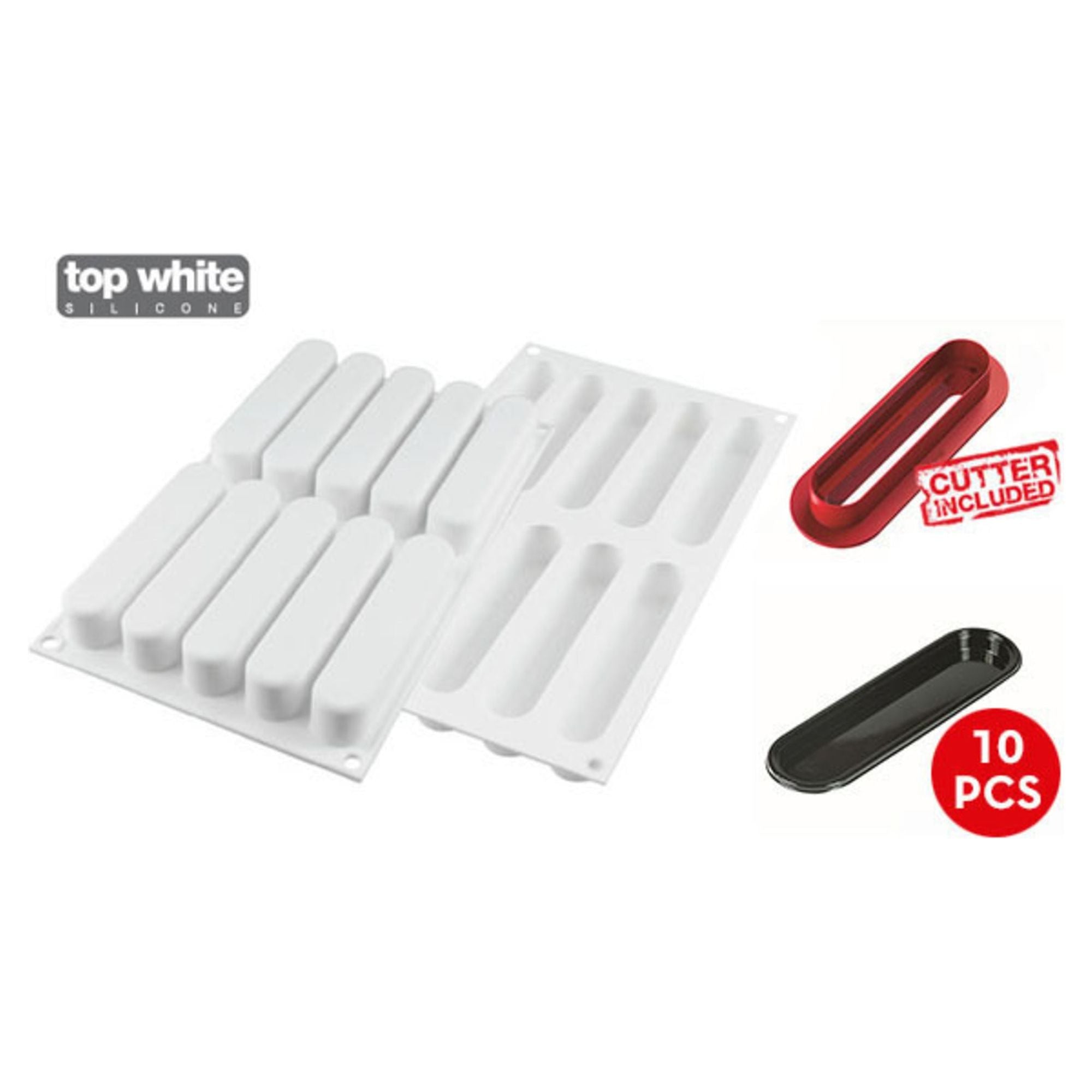 Moule Silicone Fashion Eclair - Professionel - SilikoMart - Moule à gâteaux - - La Guilde Culinaire