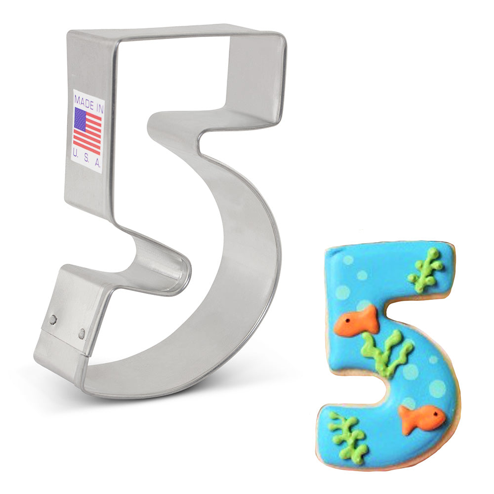 Emporte-pièce Chiffre 5 - 3 1/4" x 2" - Ann Clark Cookie Cutters - Emporte-pièce - - La Guilde Culinaire