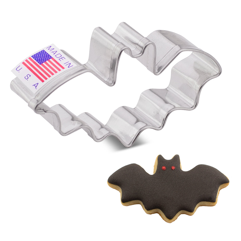 Emporte-pièce Chauve-souris – 12,4 Cm – Pour Biscuits Halloween – Fabriqué Aux USA En Acier Alimentaire