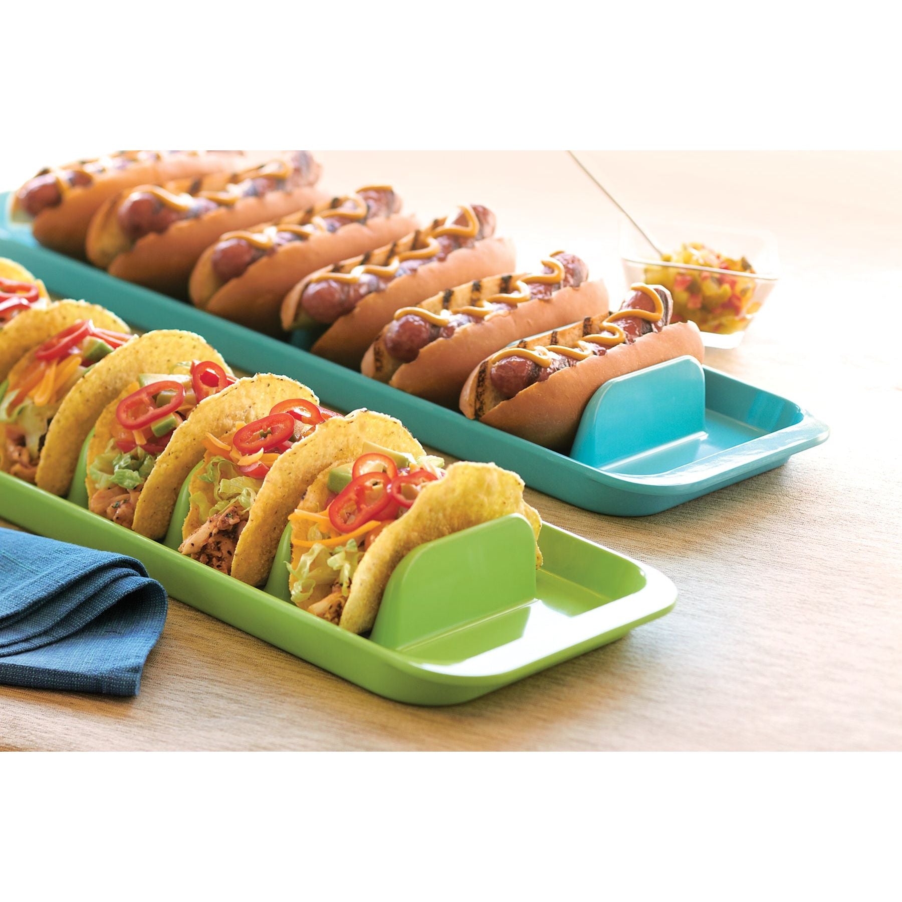 Plateau de service pour tacos / hot dogs, vert lime - Fox Run - Plateau de service - - La Guilde Culinaire