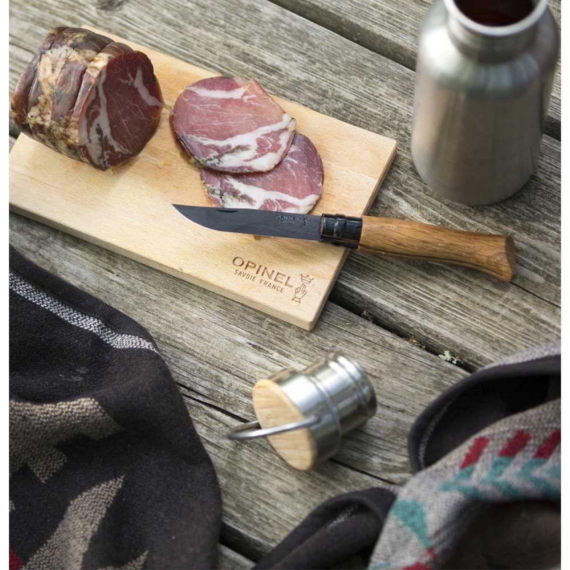 Opinel - N°08 Couteau de poche Édition Chêne Black - Opinel - Couteau de poche - - La Guilde Culinaire