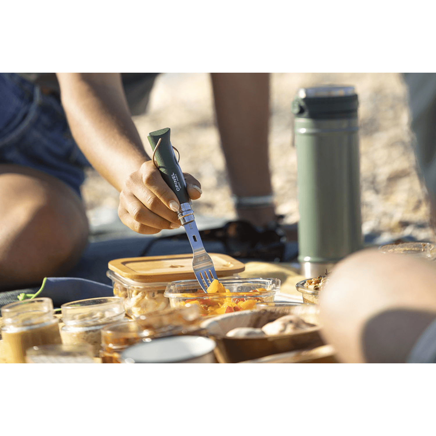 Opinel - Picnic+ Set fourchette et cuillère 2 en 1 pour Opinel N°08. - Opinel - Ustensiles de poche - - La Guilde Culinaire
