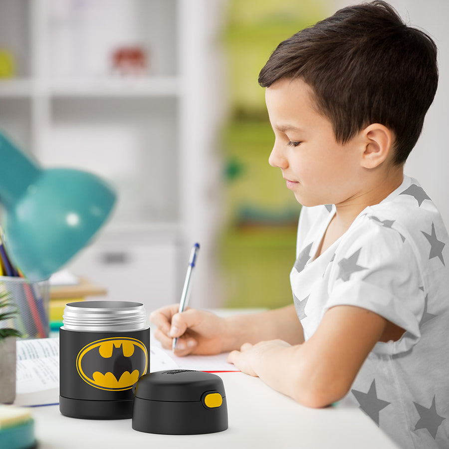Contenant alimentaire Funtainer en acier inoxydable avec cuillère 10oz - Batman * - Thermos - Contenant pour aliment - - La Guilde Culinaire