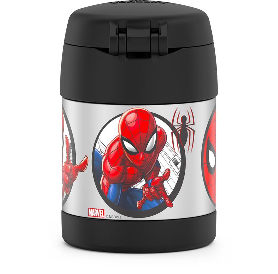 Contenant alimentaire Funtainer en acier inoxydable avec cuillère 10oz - Spider-man !    - Thermos - Boîte à repas - 