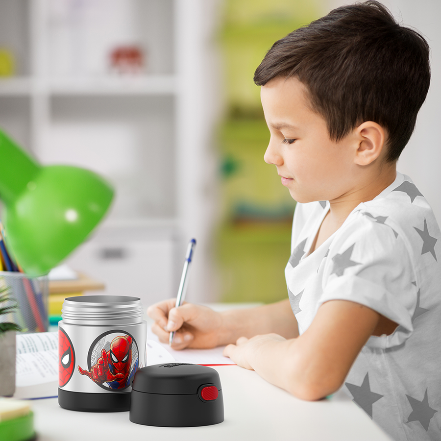 Contenant alimentaire Funtainer en acier inoxydable avec cuillère 10oz - Spider-man - Thermos - Contenant pour aliment - - La Guilde Culinaire