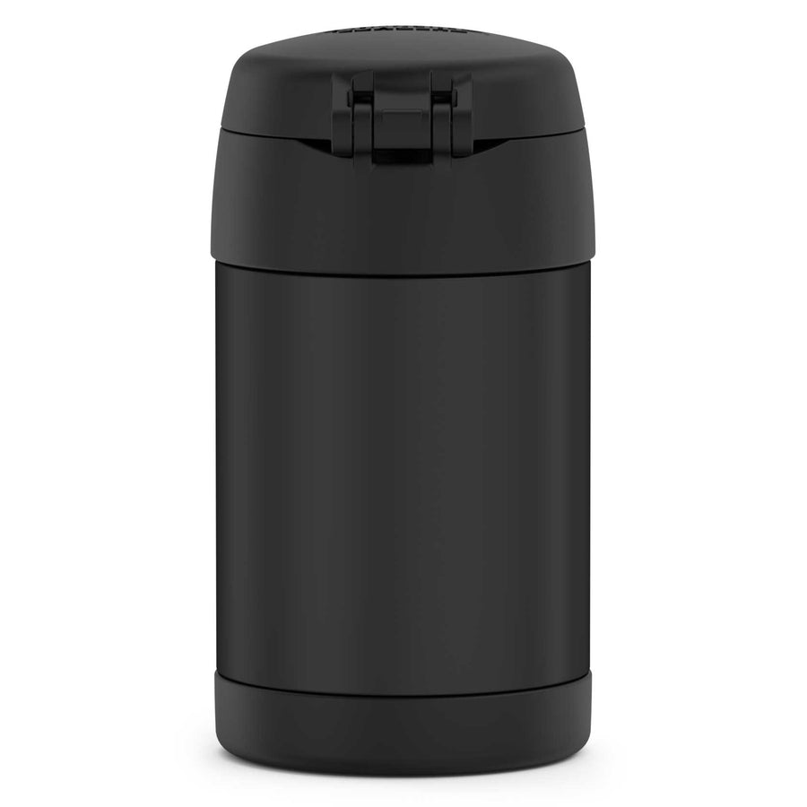 Contenant alimentaire Funtainer avec cuillère 470 ml (16 oz) - Noir Mat - Thermos - Contenant pour aliment - - La Guilde Culinaire