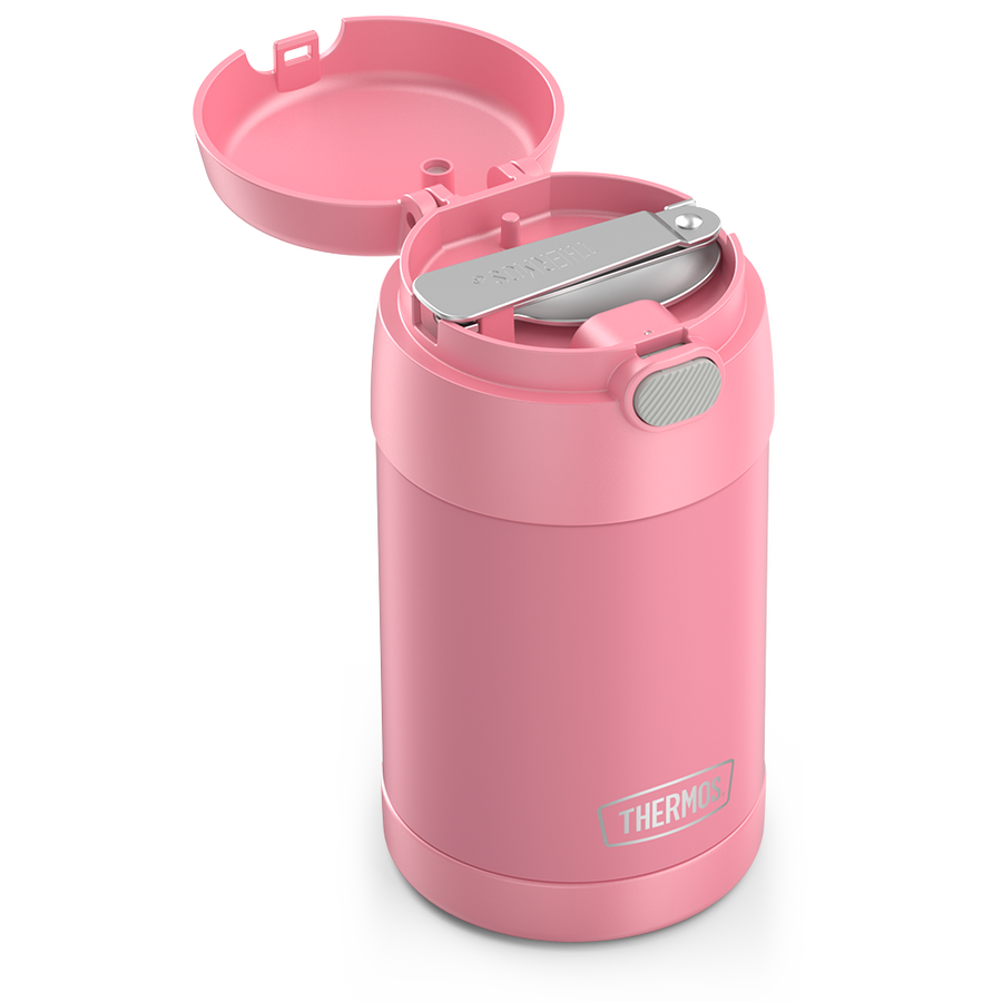Contenant alimentaire Funtainer en acier inoxydable avec cuillère 16oz - Rose * - Thermos - Contenant pour aliment - - La Guilde Culinaire