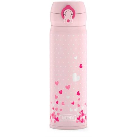 Bouteille thermos en acier inoxydable 16oz * Motif de coeur - Thermos - Bouteille d'eau - JNL500HT4 - La Guilde Culinaire