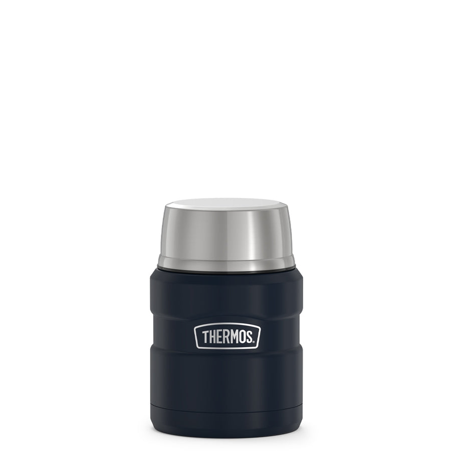 Contenant alimentaire Stainless King en acier inoxydable avec cuillère 16oz - Bleu Mat - Thermos - Contenant pour aliment - - La Guilde Culinaire
