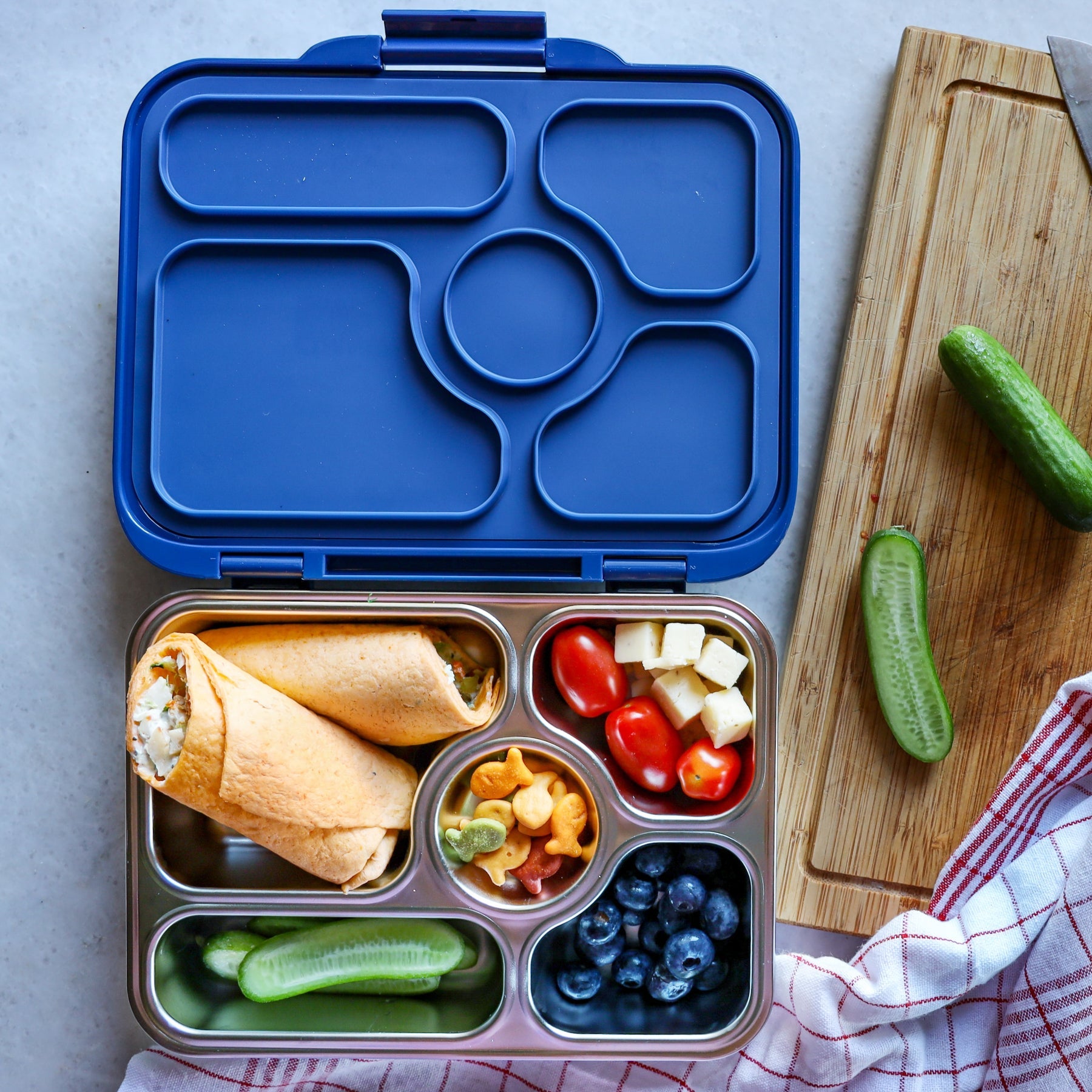 Yumbox Bento – Presto – Acier Inoxydable - Santa Fe Blue - Yumbox - Boîte à repas - - La Guilde Culinaire
