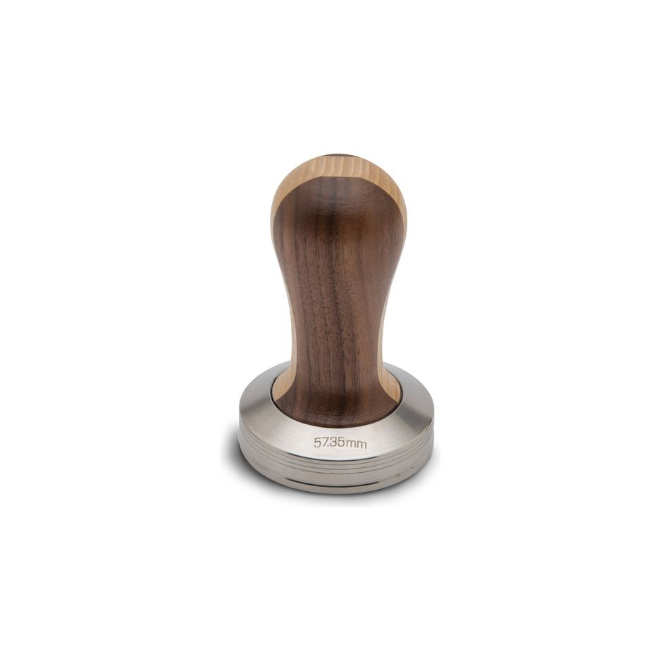 Tasseur en acier inoxydable avec manche en bois 2 couleurs et petit rebord LELIT ! 57mm - LELIT - Pilon à café - LEPLA471W - La Guilde Culinaire