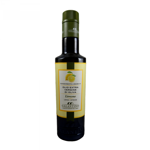 Huile d'olive extra vierge au citron 250ml Galantino Bouteille 250 ml - Galantino - Huile d'olive - GL250 - La Guilde Culinaire
