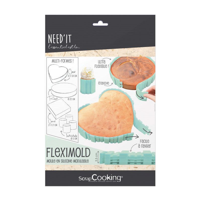 Fleximold Need'it moule en silicone modulable - Scrapcooking - Moule à gâteaux - - La Guilde Culinaire