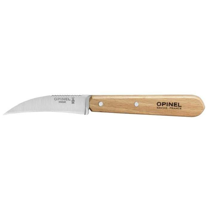 Opinel - Couteau à légumes N°114 Hêtre naturel   - Opinel - Eplucheur et évideur - 001923
