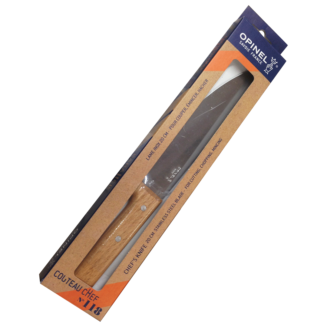 Opinel - Couteau de chef N°118 multi usage en hêtre - Opinel - Couteau de Chef - - La Guilde Culinaire