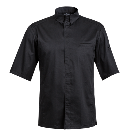 Veste de cuisine Yamata * Noir Courtes T0 - UE S-42/44 - US 34/35 - Clement Design - Veste cuisine homme - YAMATA NOIR MC T0 - La Guilde Culinaire