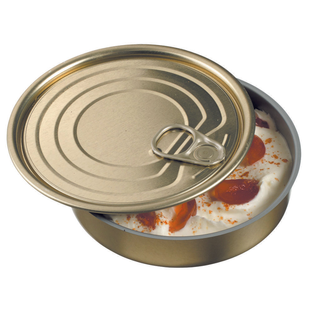 Boite cocktail ronde en métal 145 ml+ couvercle par 30 - Solia - Service de table jetable - - La Guilde Culinaire