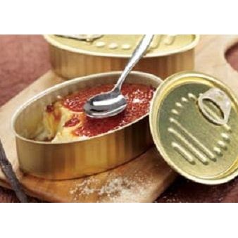 Boite cocktail ovale en métal 120 ml+ couvercle par 30 - Solia - Service de table jetable - - La Guilde Culinaire