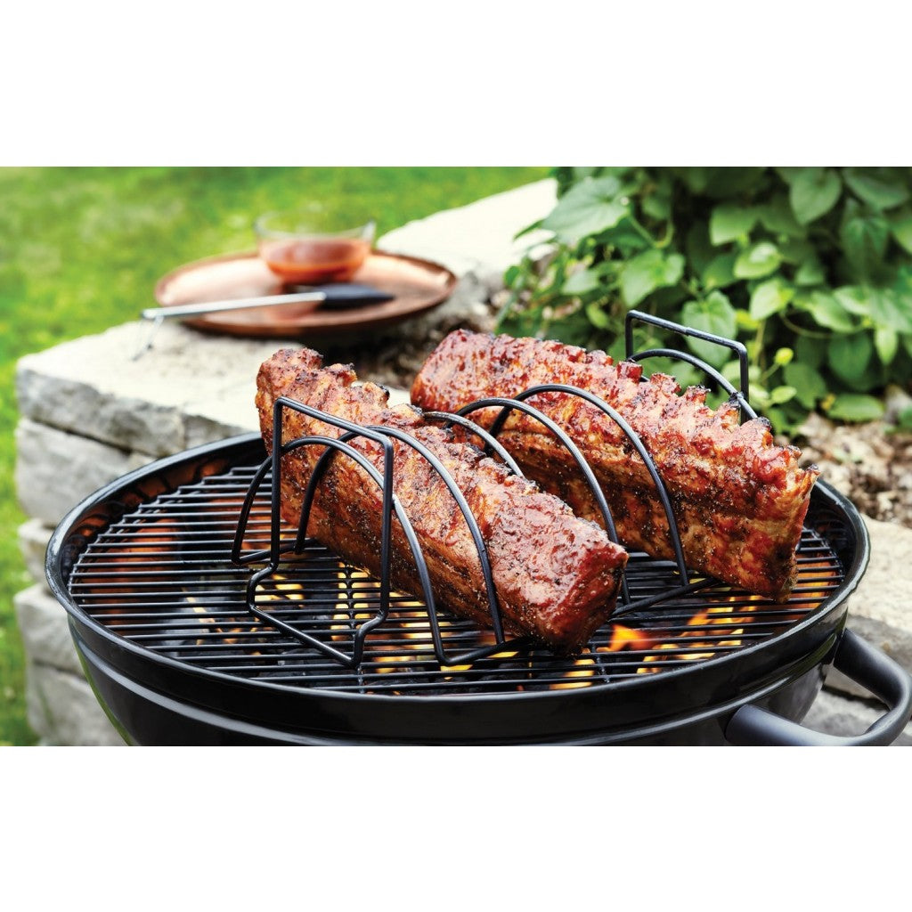 Chicken Weber Rib Hanger Non-Stick Reversible Roast And Rib Rack