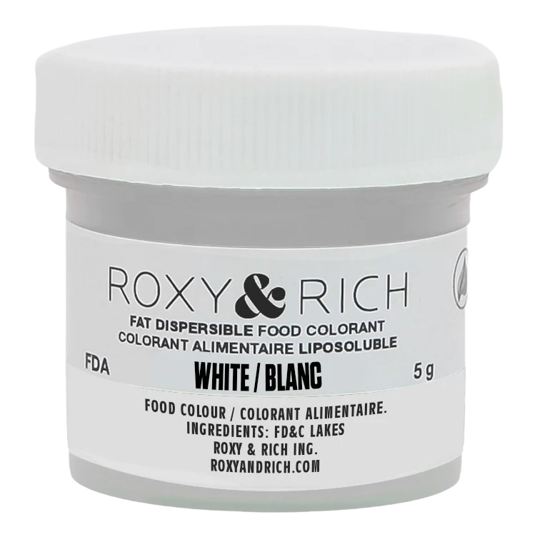 Colorant Alimentaire Liposoluble Blanc 10gr   - Roxy & Rich - Colorant alimentaire liposoluble - P5-B00