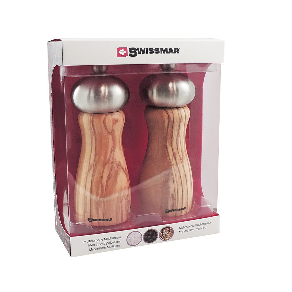 Duo de moulins à sel et poivre manuel BELLE 6"-15cm - Swissmar - Moulin à sel - - La Guilde Culinaire