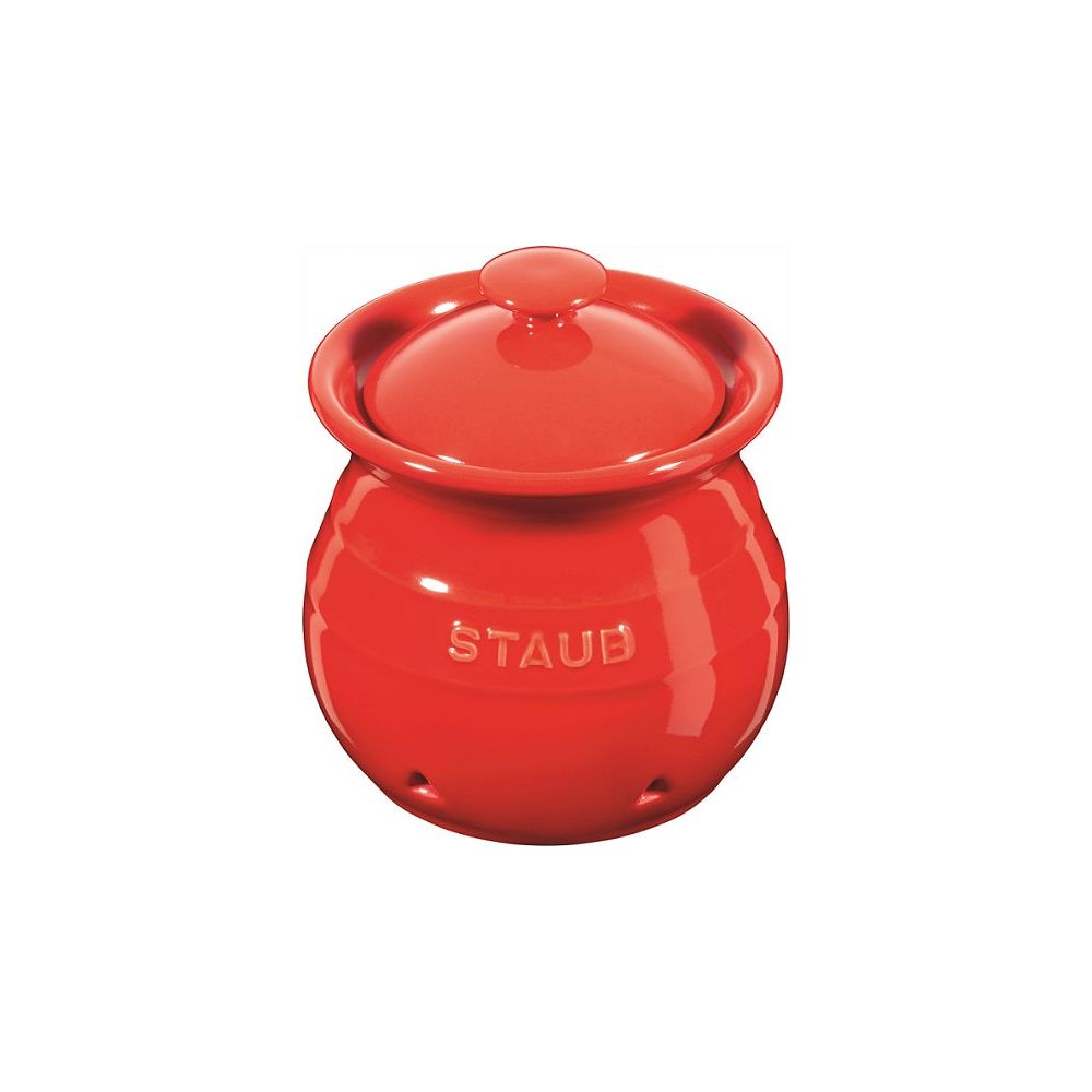 Pot à Ail en céramique Rouge par Staub - Staub - Pot à Ail - - La Guilde Culinaire