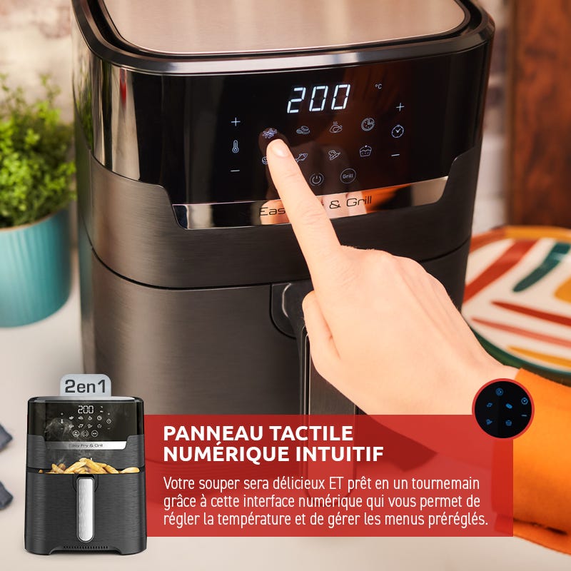 Friteuse à Air Easy Fry & Gril Precision 2-en-1 avec Technologie Extra Crispy (4.2L) - T-fal - Air fryer - - La Guilde Culinaire