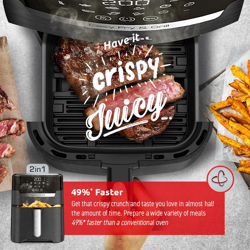 Friteuse à Air Easy Fry & Gril Precision 2-en-1 avec Technologie Extra Crispy (4.2L) - T-fal - Air fryer - - La Guilde Culinaire