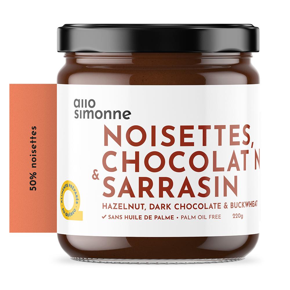 Tartinade Noisettes, Chocolat Noir & Sarrasin    - Allo Simonne - Tartinade - 