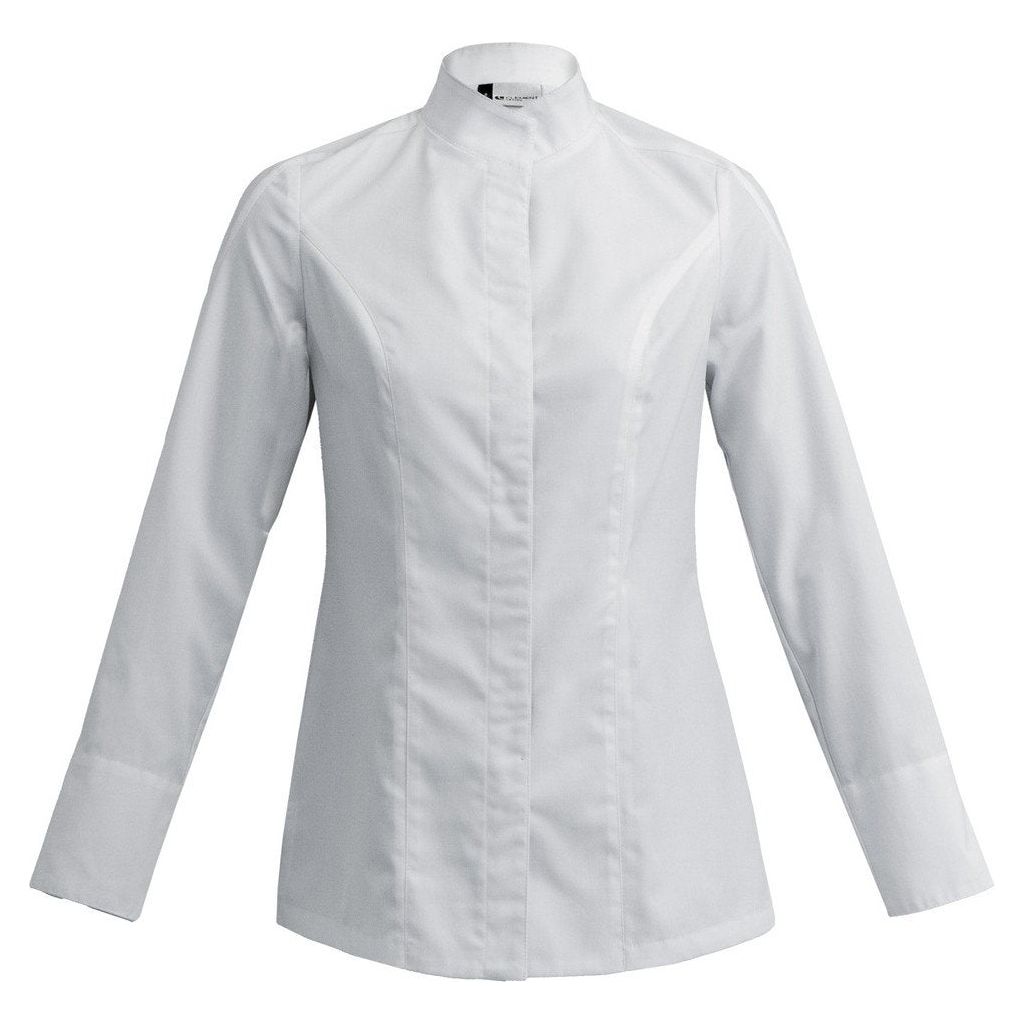 Veste de cuisine Gravity * Blanc Longues T3 - UE XL-46/48 - US 38/41 - Clement Design - Veste cuisine femme - GRAVITY BLANC ML T3 DIS - La Guilde Culinaire