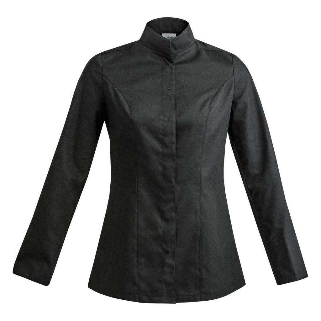 Veste de cuisine Gravity * Noir Longues T3 - UE XL-46/48 - US 38/41 - Clement Design - Veste cuisine femme - GRAVITY NOIR ML T3 DIS - La Guilde Culinaire