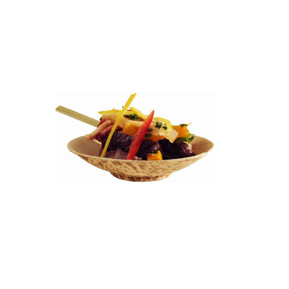 Coupelles en Feuilles de Bambou - pqt 50 - Solia - Service de table jetable - - La Guilde Culinaire