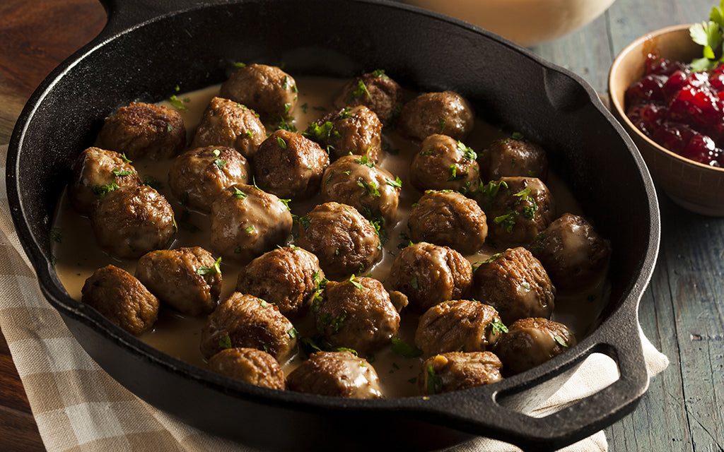 Boulettes de Noël et confiture de canneberge
