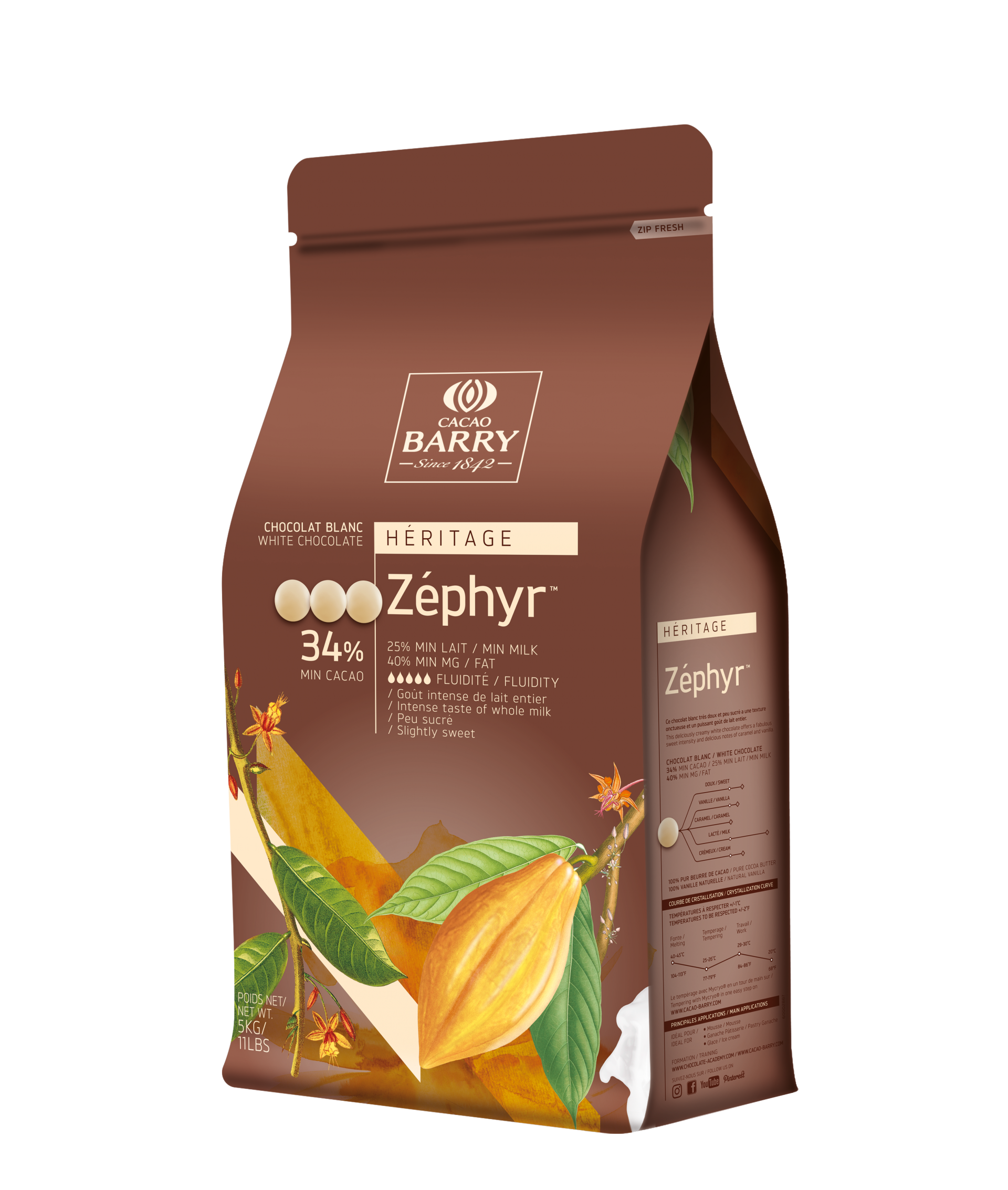 Zephyr white chocolate 34%