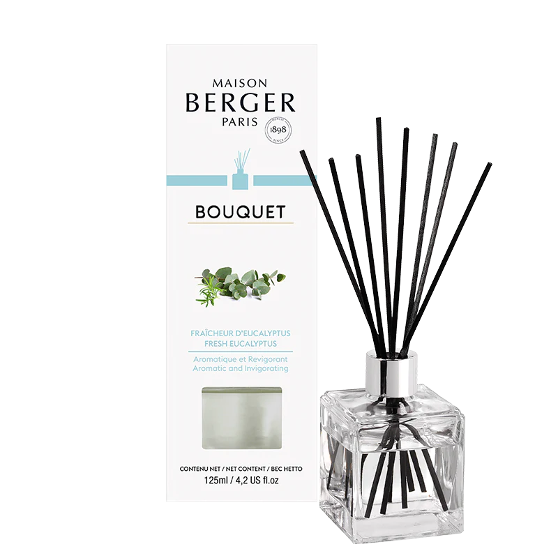 Bouquet parfumé Cube - Fraîcheur d’eucalyptus    - Maison Berger Paris - Parfums d'ambiance - 